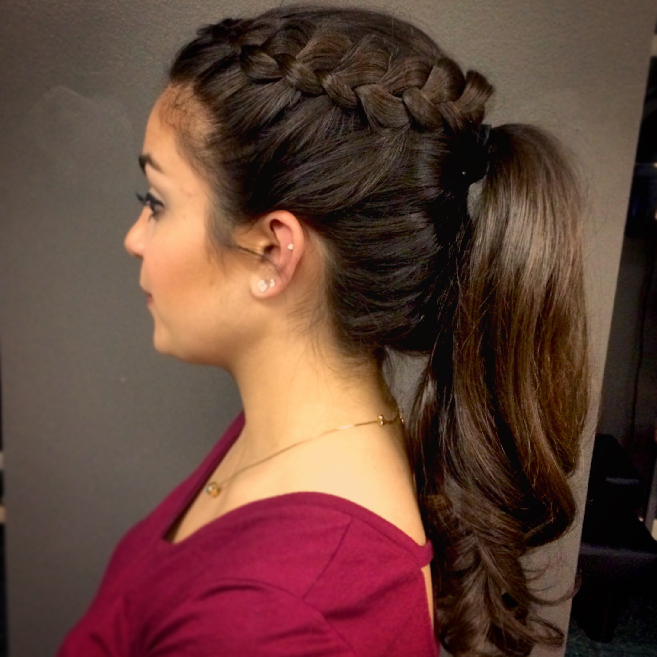 Beautiful Braided Ponytail  Prom  2019 Lexie Hair and Make Up
